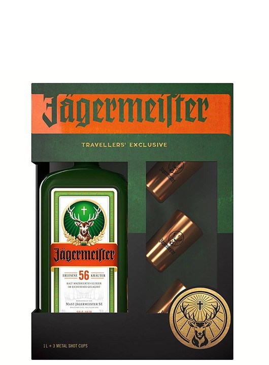 Jagermeister 1L cu 3 pahare