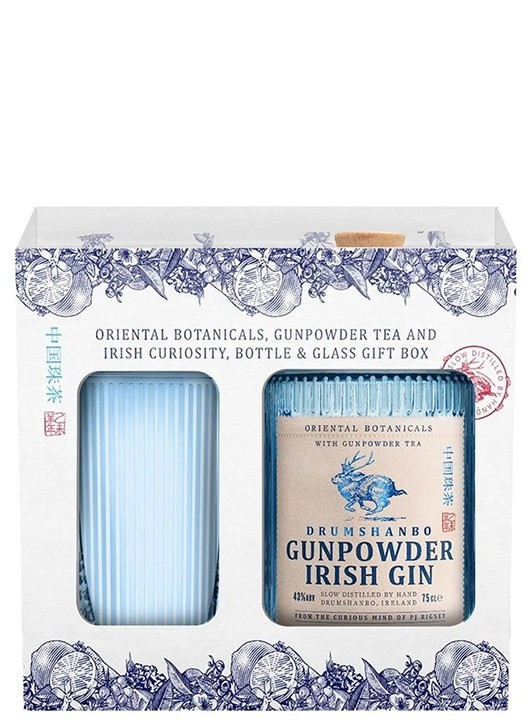 Drumshanbo Gunpowder Irish Gin Pachet cu pahar