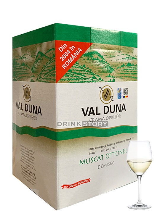 Crama Oprisor Val Duna Muscat Ottonel Demisec Bag in Box 5L