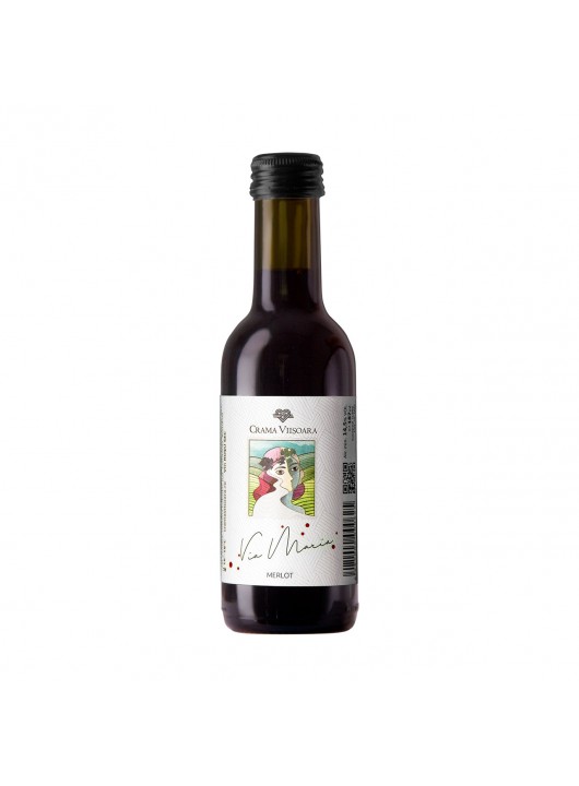 Crama Viisoara Via Maria Merlot vin rosu sec miniatura 0.187L