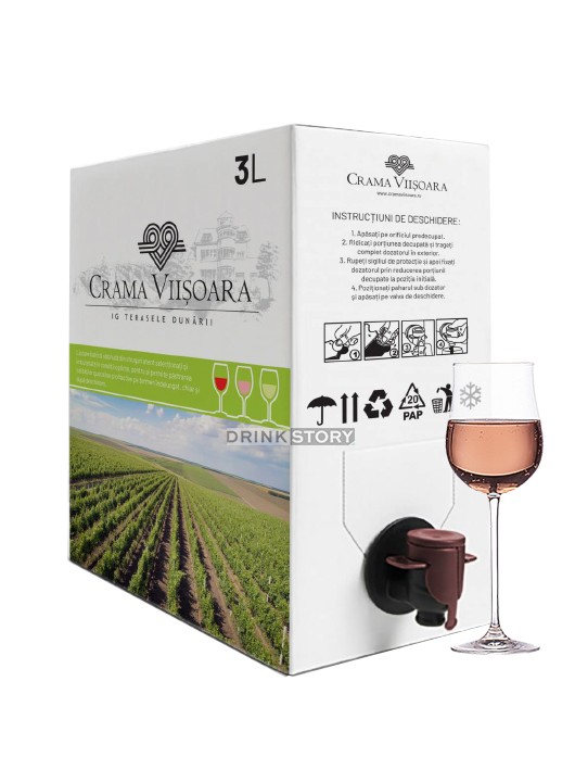 Crama Viisoara Vin Rose demisec Bag in Box 3L