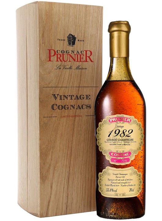 Prunier Vintage 1982 Grande Champagne Cognac 55.8% 0.7L