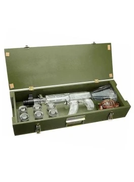 Kalashnikov Vodka 1.2L cutie Lemn cu Grenade si 6 shoturi